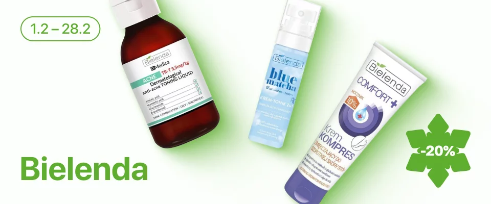 С 1 по 28 февраля скидка 20% на выделенные косметические средства линейки Bielenda