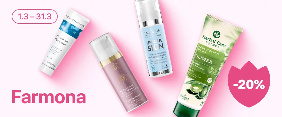 С 1 по 31 марта скидка 20% на выделенные косметические средства линейки Farmona