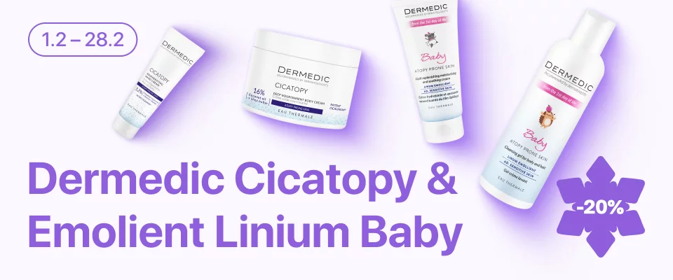 С 1 по 28 февраля скидка 20% на выделенные косметические средства Dermedic