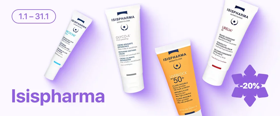 С 1 по 31 января скидка 20% на выделенный ассортимент косметики ISISPharmac