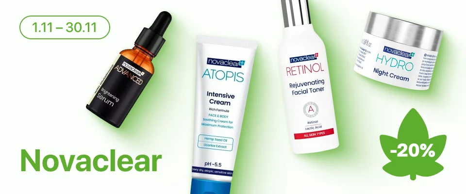 С 24 по 30 ноября скидка 20% на выделенный ассортимент Novaclear