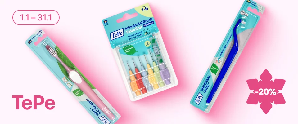 С 1 по 31 января скидка 20% на выделенный ассортимент TePe 