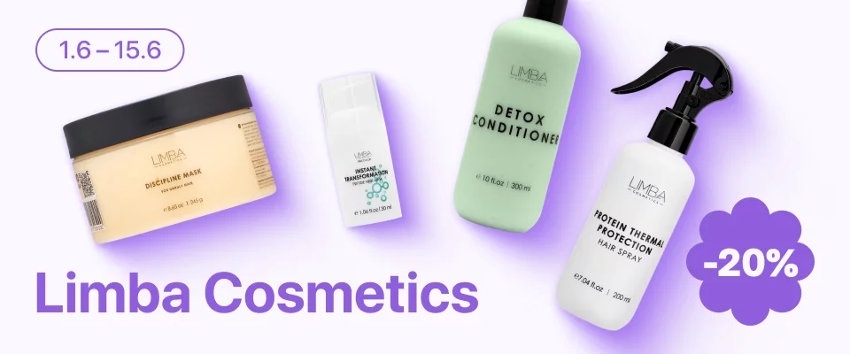 С 1 по 15 июня скидка 20% на выделенные косметические средства линейки Limba Cosmetics