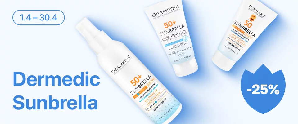 С 1 по 30 апреля скидка 25% на выделенные косметические средства линейки Dermedic