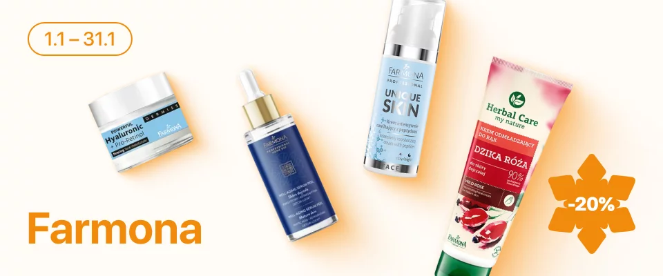 С 1 по 31 января скидка 20% на выделенный ассортимент косметического бренда Farmona