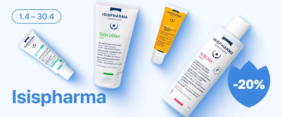 С 1 по 30 апреля скидка 20% на выделенные косметические средства линейки Isispharma