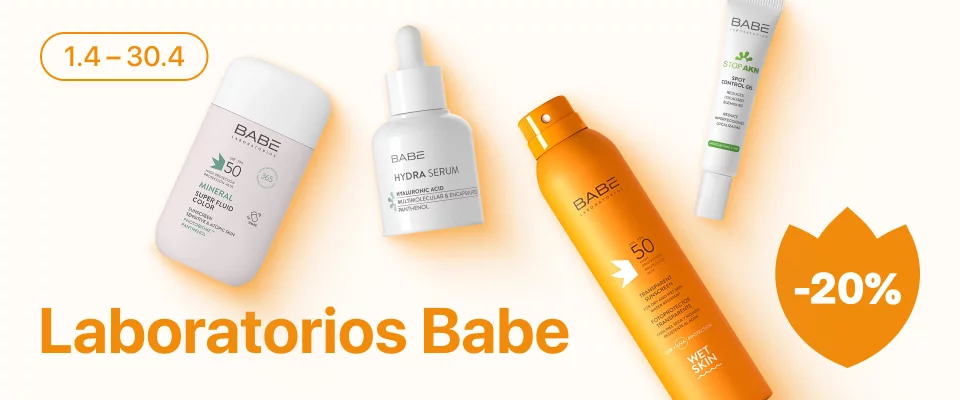 С 1 по 30 апреля скидка 15% на выделенный ассортимент косметического бренда Laboratorios Babe 