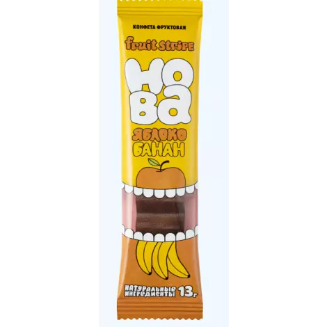 Конфета фруктовая ХОБА яблоко-банан 13г