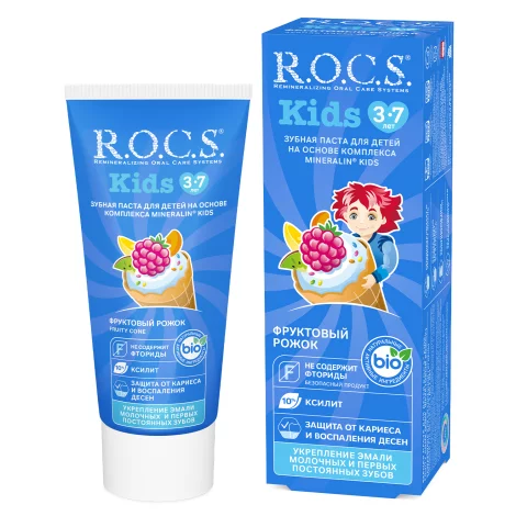 ROCS Kids зубная паста Фруктовый рожок 45г