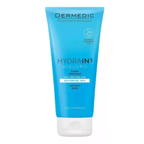 Dermedic Hydrain3 Hialuro гель кремовый для умывания лица и тела 200мл