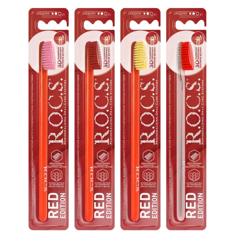 ROCS Red Edition зубная щетка средняя 1шт
