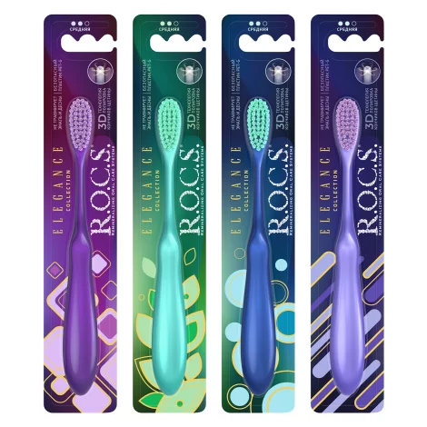 ROCS Elegance зубная щетка средняя 1шт