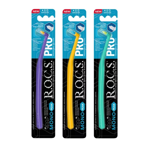 ROCS PRO зубная щетка Mono Peak монопучковая мягкая 1шт
