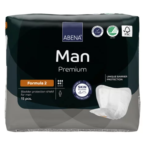 ABENA Man Premium Formula 2 прокладки для взрослых 15шт
