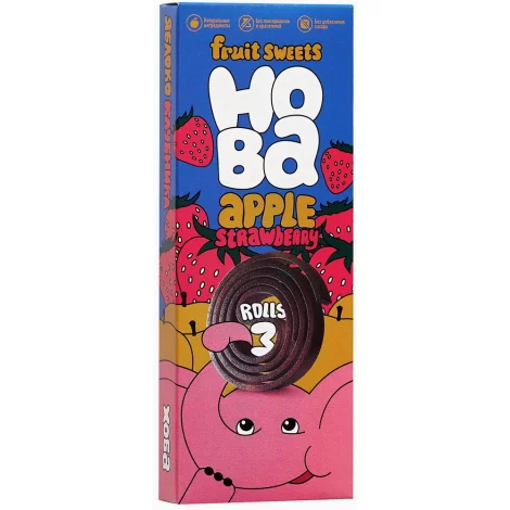 Конфеты фруктово-ягодные ХОБА яблоко-клубника 30г