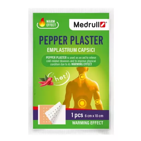 Medrull лейкопластырь перцовый 6см х 10см перфорированный