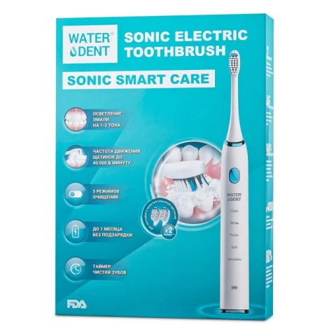 Waterdent Sonic Smart Care зубная щетка звуковая электрическая 1шт
