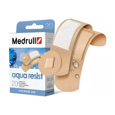 Пластырь Medrull Aqua Resist №20 (19х72мм-10шт,25х72мм-6шт,диам 22мм-4шт)