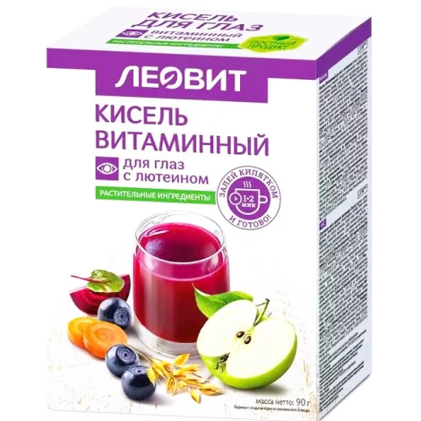 ЛЕОВИТ Кисель Витаминный для глаз с черникой и лютеином 90г
