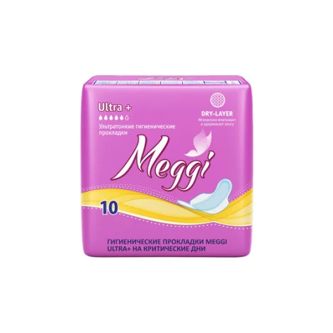 Meggi Ultra+ прокладки ультратонкие гигиенические №10