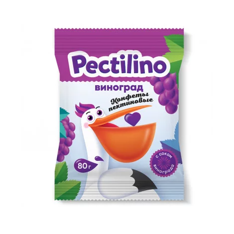 Конфеты пектиновые Pectilino с соком винограда 80г