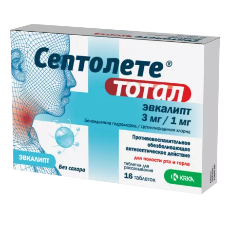Септолете Тотал эвкалипт табл. 3мг/1мг N16