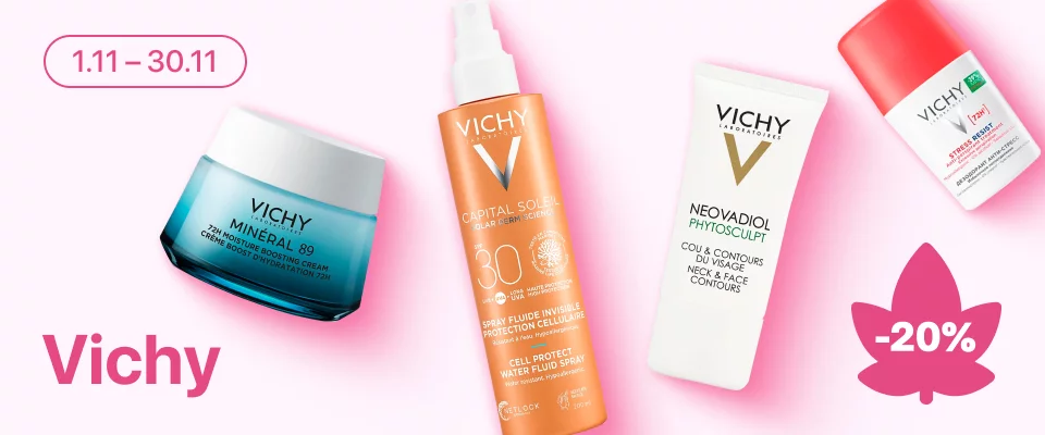 С 24 по 30 ноября скидка 20% на выделенный ассортимент Vichy